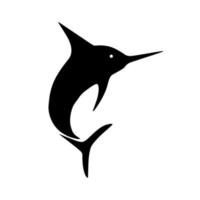 silueta de un diseño de icono de delfín vector