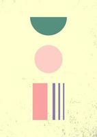 minimalist abstract design, vector template with different shapes for wall decoration