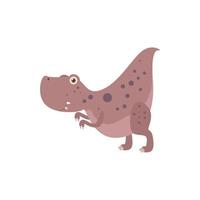 Funny polkadot tyranosaurus with strong legs, teeth, and claws. Premium free vector