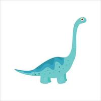 cute dinosaur ultrasaurus, illustration design herbivore giant dino isolated on white vector