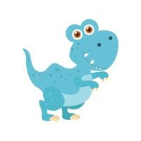 ilustración vectorial gráfico lindo monstruo tiranosaurio aislado en blanco. bueno para icono, mascota, juego