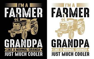 diseño de camiseta de vector de granjero.