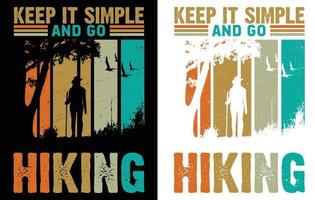 Hiking vector T-shirt Design.