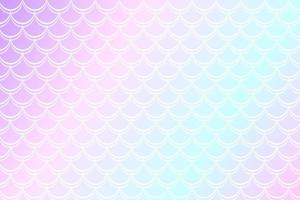 Mermaid holographic background in fantasy style with scales. Unicorn pink gradient texture. Sea fish kawaii vector backdrop.