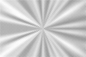 Halftone dotted background. Retro radial texture. Monochrome gradation effect. Vector pattern