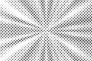 Halftone dotted background. Retro radial texture. Monochrome gradation effect. Vector pattern