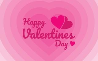 Happy Valentine's Day greetings with a beautiful pink background symbolize love and affection and are very romantic, suitable for showing love for your lover vector