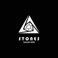 piedra vector línea arte minimalista ilustración diseño icono logo