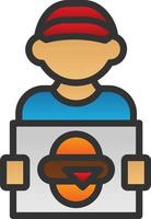 Delivery Man Vector Icon Design