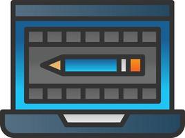 Video Editing Vector Icon Design