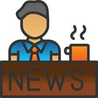 NewsCaster Vector Icon Design