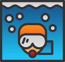 diseño de icono de vector de snorkel