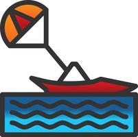 Parasailing Vector Icon Design