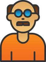 Old Man Vector Icon Design