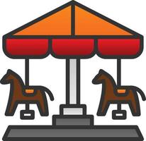 Merry Go Round Vector Icon Design