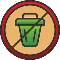 diseño de icono de vector de no tirar basura