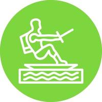 Water Skiing Vector Icon Design