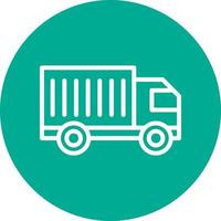 Cargo Truck Vector Icon Design