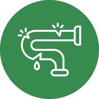 Damage Pipe Vector Icon Design