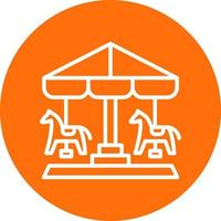 Merry Go Round Vector Icon Design
