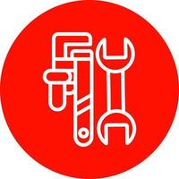 Pipe Wrench Vector Icon Design