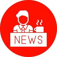 NewsCaster Vector Icon Design