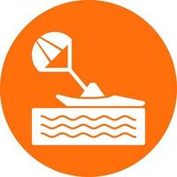 Parasailing Vector Icon Design