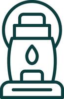 Oil Lamp Vector Icon Design