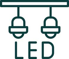 Led Lamp Vector Icon Design