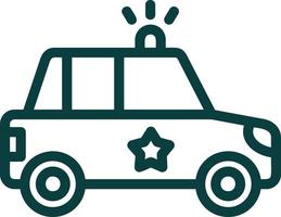 Police Car Vector Icon Design