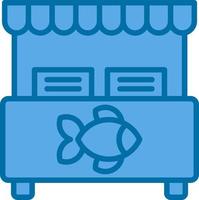 Fish Market Vector Icon Design