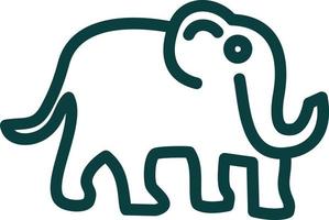 diseño de icono de vector de mamut