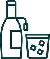 Wine Bottle Vector Icon Design