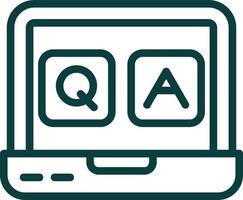 QA Vector Icon Design