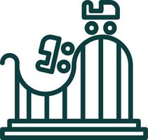 Roller Coaster Vector Icon Design