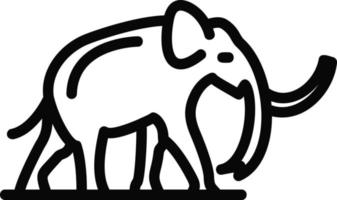 diseño de icono de vector de mamut