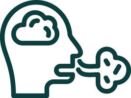 Inhale Vector Icon Design