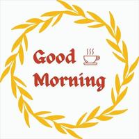 Good morning template vector