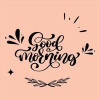 Good morning template vector