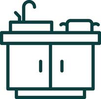 diseño de icono de vector de fregadero de cocina