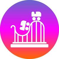 Roller Coaster Vector Icon Design