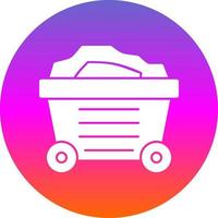 Mining Cart Vector Icon Design