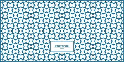 patrón de mariposa abstracto con contorno azul simple vector