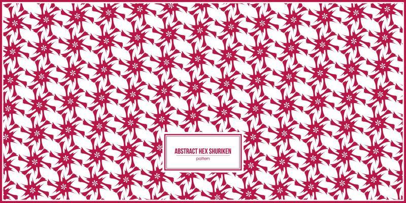 abstract hex shuriken pattern with retro red color