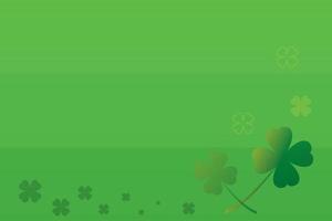 Colorful pattern with shamrock, clover on green background.  Saint Patrick's Day pattern. Vector illustration.