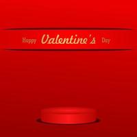 Happy Valentine's Day Banner Greeting Card with glossy colors and elegant graphic design vector