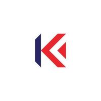 plantilla de vector de logotipo de letra k, diseño de logotipo inicial de letra k creativa