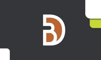 alfabeto letras iniciales monograma logo bd, db, b y d vector