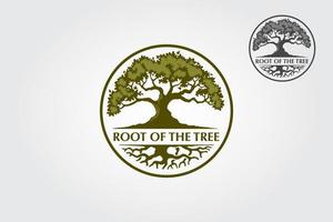 El logotipo de la raíz del árbol es un logotipo multipropósito. este logotipo puede ser utilizado por compañías de abogados, negocios de paisajismo, marcas de regalías, hoteles, compañías financieras, seguros, etc. vector