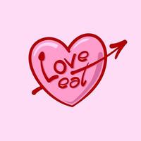 Love Eat vector logo template. This is simple and clean logo. They are fully editable and scalable without losing resolution.